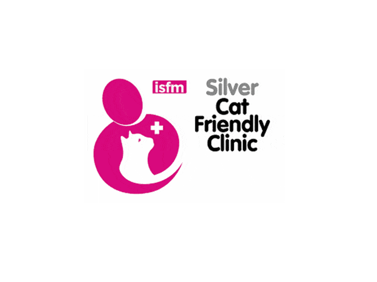 Silver cat friendly clinic logo