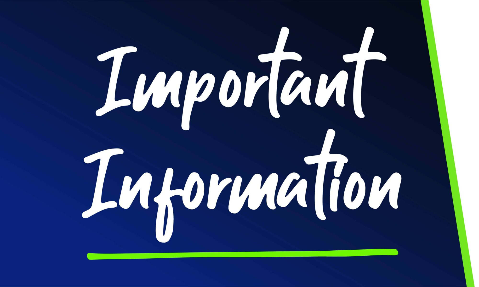 Important information